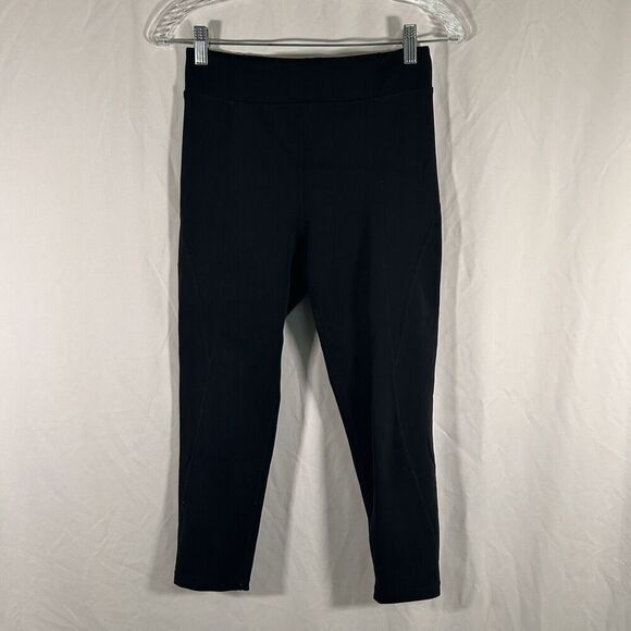 Ivy Park Leggings Women's Medium Black Pull on Stretchy Mid Rise Capri - Picture 1 of 8